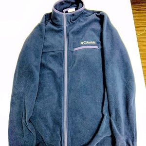 Columbia Mountain crest full zip fleece jacket, men’s small, blue, XM9876